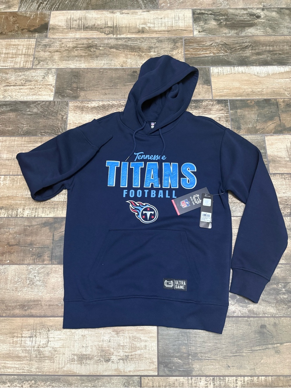 NFL Tennessee Titans Navy Hoodie with Blue Logo